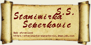 Stanimirka Šeperković vizit kartica